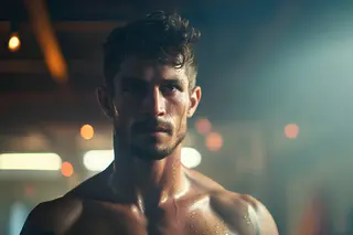 Man looking hot and sweaty